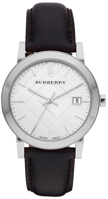 burberry leather watch with plaid face 38mm|Burberry Check Dial 38mm Unisex Watch Model: BU9008.